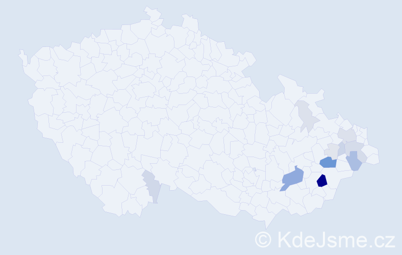 Příjmení: 'Vrubl', počet výskytů 42 v celé ČR