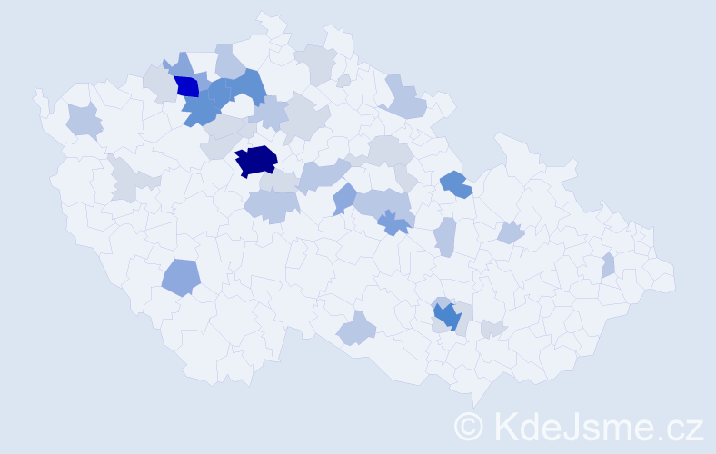 Příjmení: 'Hauf', počet výskytů 126 v celé ČR
