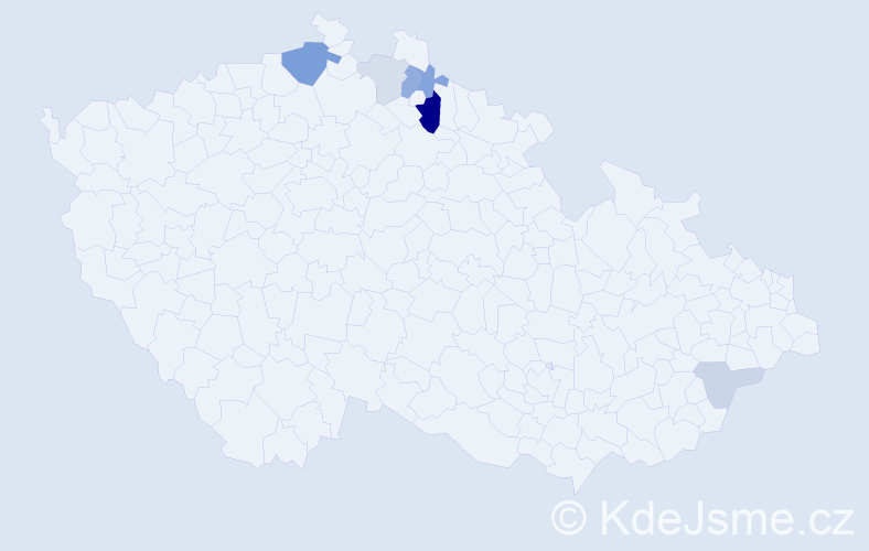 Příjmení: 'Turpiš', počet výskytů 14 v celé ČR