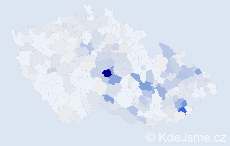 Příjmení: 'Krajíčková', počet výskytů 839 v celé ČR