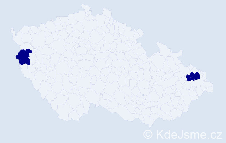 Příjmení: 'Richtariková', počet výskytů 9 v celé ČR