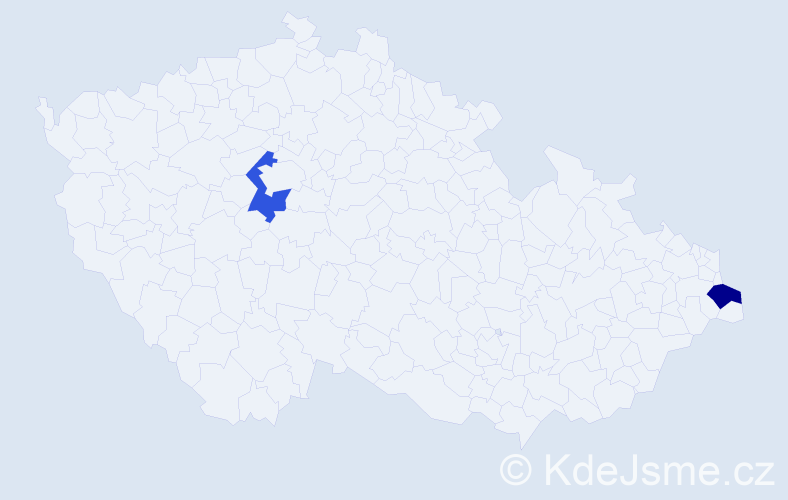 Příjmení: 'Kamińska', počet výskytů 2 v celé ČR