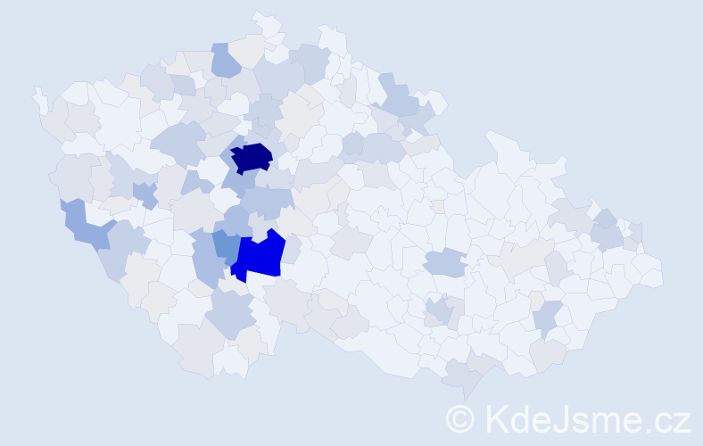 Příjmení: 'Kubecová', počet výskytů 504 v celé ČR