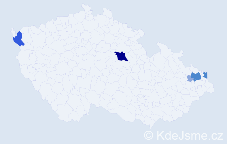 Příjmení: 'Schestag', počet výskytů 13 v celé ČR
