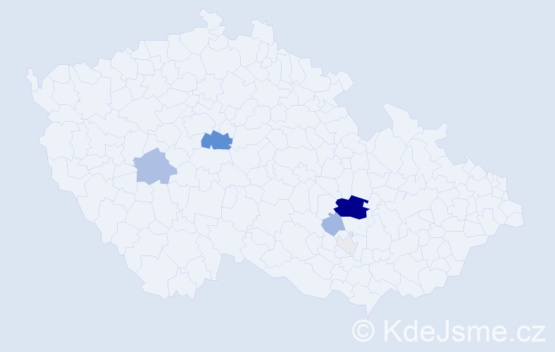 Příjmení: 'Kotrhonzová', počet výskytů 20 v celé ČR