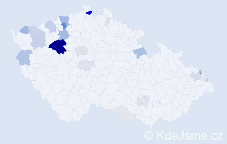 Příjmení: 'Bidrmanová', počet výskytů 86 v celé ČR