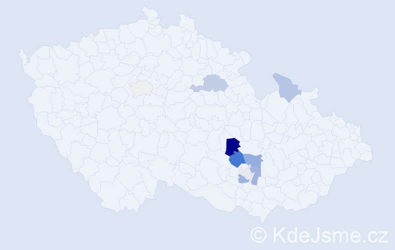 Příjmení: 'Visingr', počet výskytů 16 v celé ČR