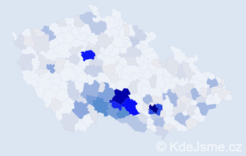 Příjmení: 'Mácová', počet výskytů 630 v celé ČR
