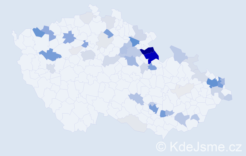 Příjmení: 'Plachetková', počet výskytů 208 v celé ČR