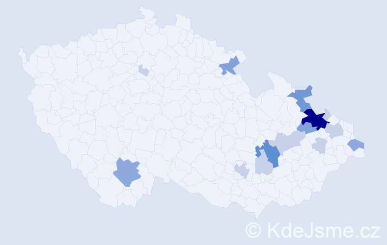 Příjmení: 'Wicha', počet výskytů 38 v celé ČR
