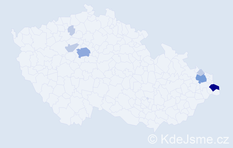 Příjmení: 'Skalski', počet výskytů 18 v celé ČR