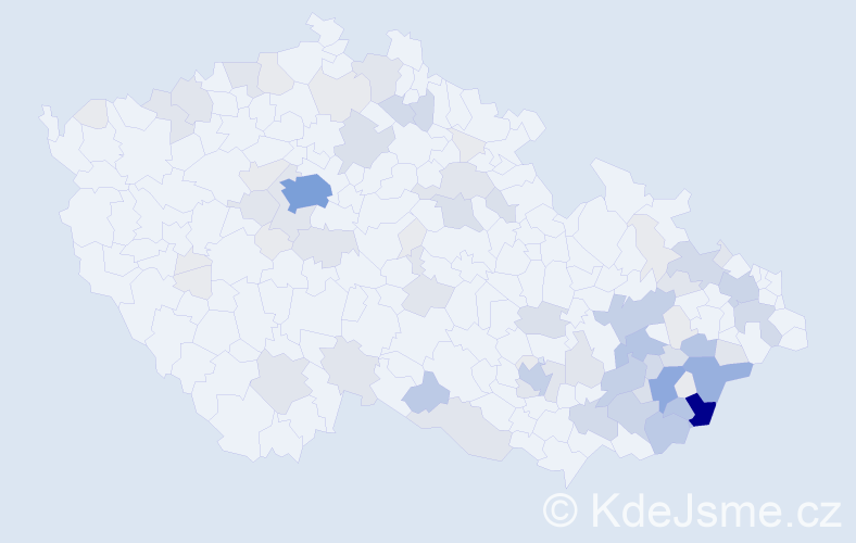 Příjmení: 'Bařinka', počet výskytů 266 v celé ČR