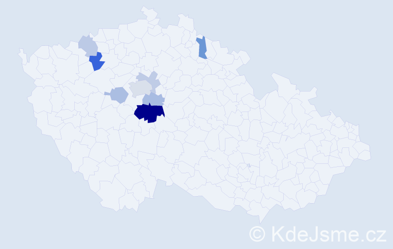 Příjmení: 'Tabulka', počet výskytů 18 v celé ČR