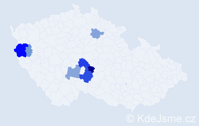 Příjmení: 'Sibal', počet výskytů 22 v celé ČR