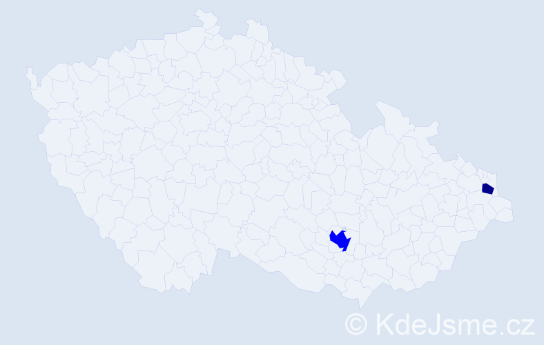 Příjmení: 'Havko', počet výskytů 3 v celé ČR