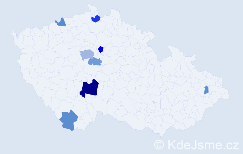 Příjmení: 'Ernekrová', počet výskytů 16 v celé ČR