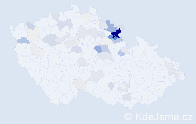 Příjmení: 'Kaválek', počet výskytů 226 v celé ČR