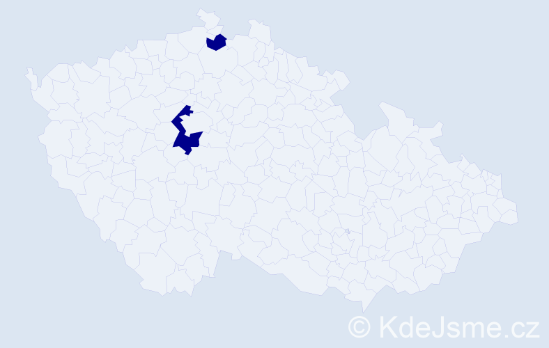 Příjmení: 'Rubinská', počet výskytů 2 v celé ČR