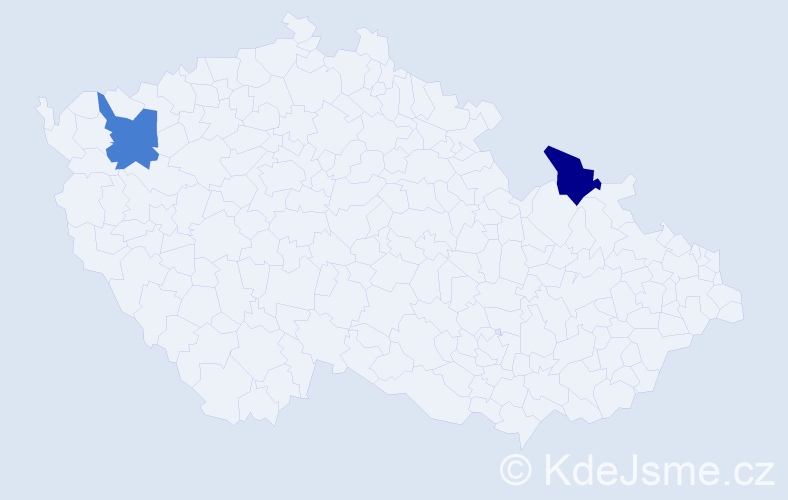 Příjmení: 'Koppe', počet výskytů 2 v celé ČR