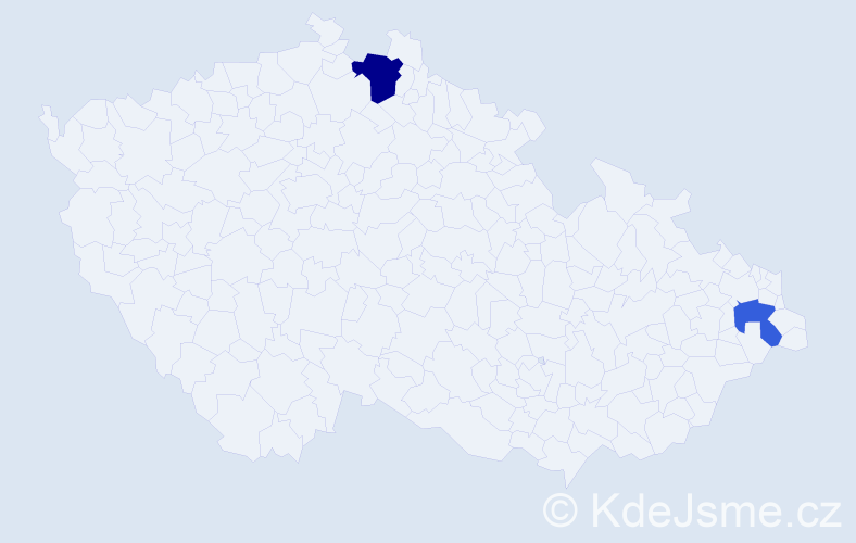 Příjmení: 'Tanzyna', počet výskytů 3 v celé ČR