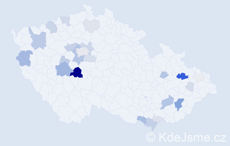 Příjmení: 'Loch', počet výskytů 58 v celé ČR