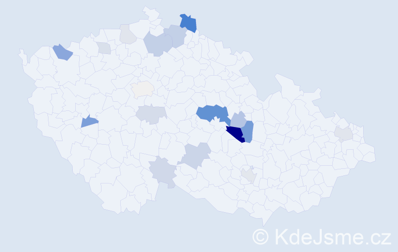 Příjmení: 'Štrumfa', počet výskytů 42 v celé ČR