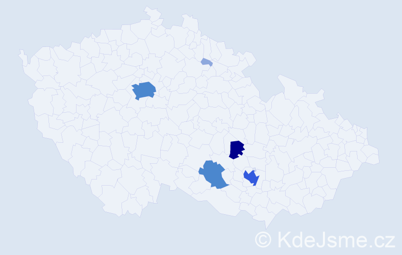 Příjmení: 'Lupoměchová', počet výskytů 13 v celé ČR