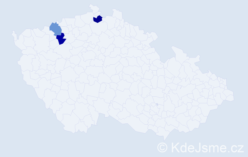 Příjmení: 'Chromčo', počet výskytů 3 v celé ČR