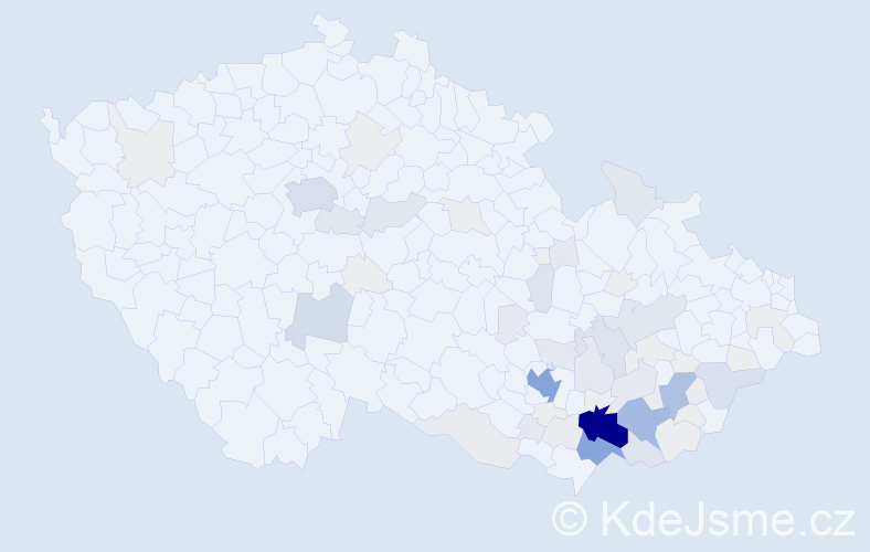 Příjmení: 'Ingr', počet výskytů 347 v celé ČR