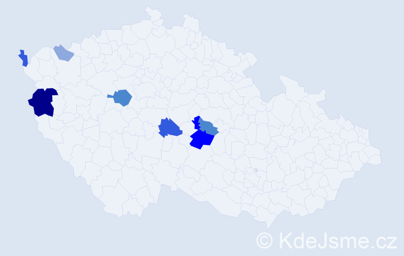 Příjmení: 'Besmák', počet výskytů 20 v celé ČR