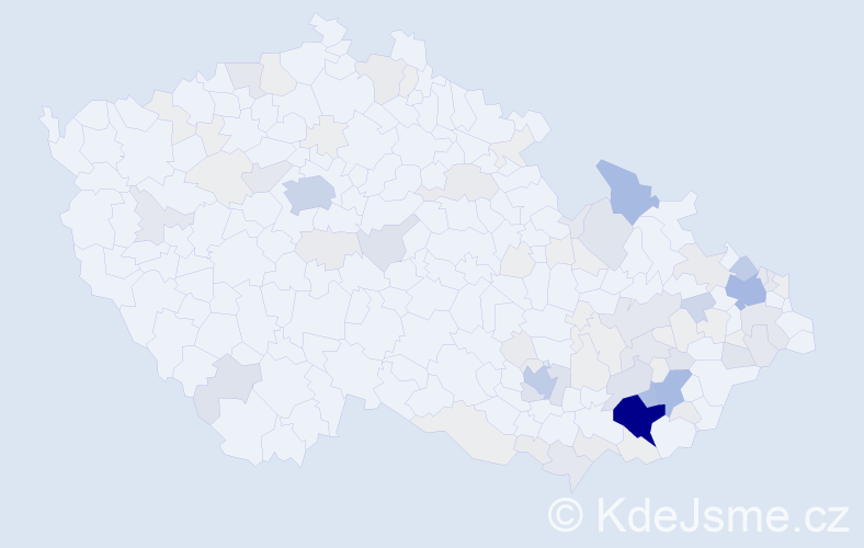 Příjmení: 'Lapčík', počet výskytů 354 v celé ČR