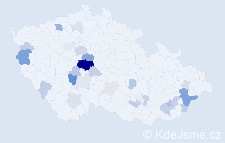 Příjmení: 'Pohunková', počet výskytů 95 v celé ČR