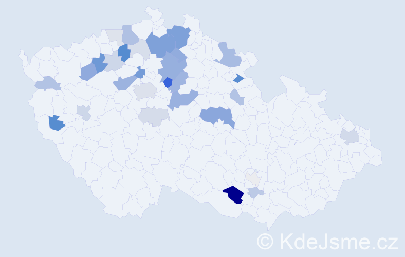Příjmení: 'Svatušková', počet výskytů 94 v celé ČR