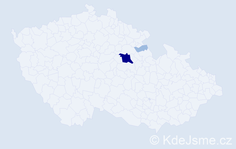 Příjmení: 'Rudzinskyj', počet výskytů 5 v celé ČR