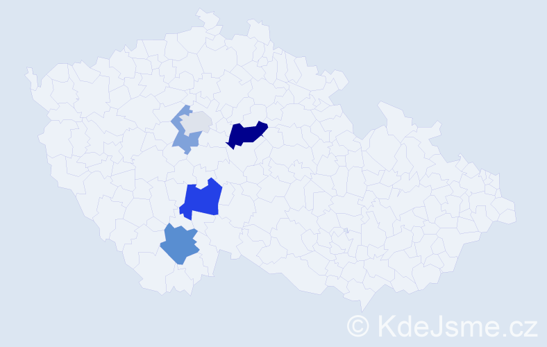 Příjmení: 'Kobianová', počet výskytů 9 v celé ČR