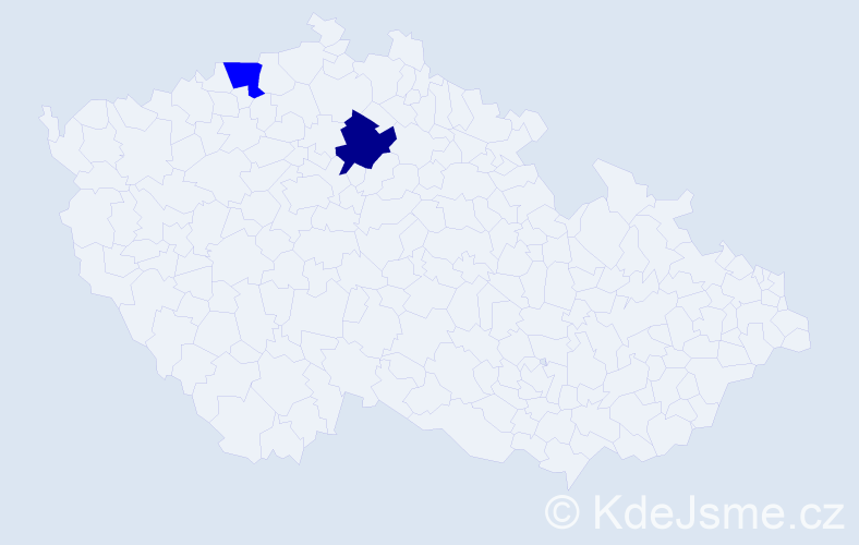 Příjmení: 'Vunčová', počet výskytů 3 v celé ČR