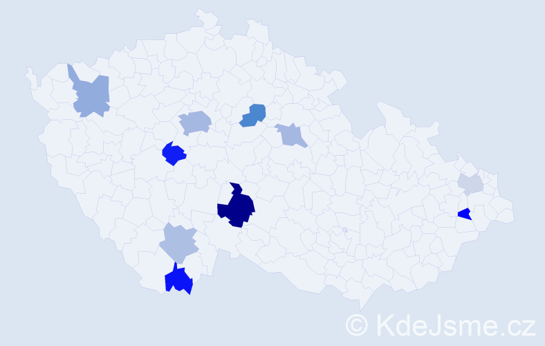 Příjmení: 'Abramov', počet výskytů 18 v celé ČR