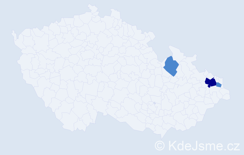 Příjmení: 'Kápka', počet výskytů 12 v celé ČR