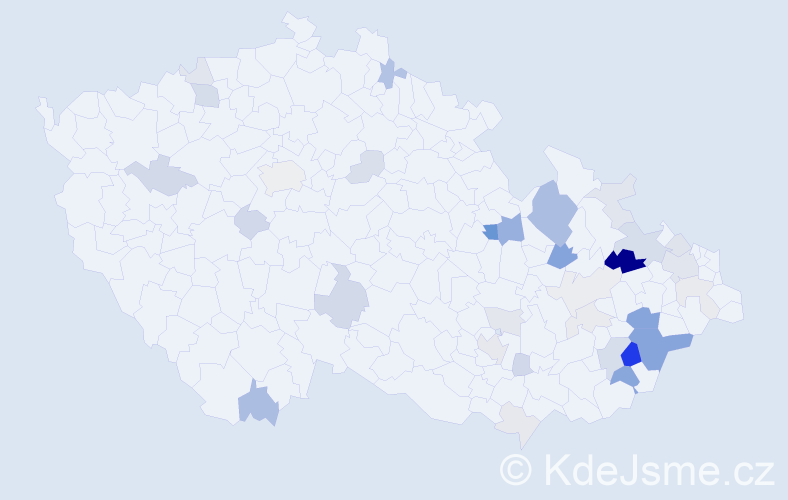 Příjmení: 'Barbořák', počet výskytů 97 v celé ČR