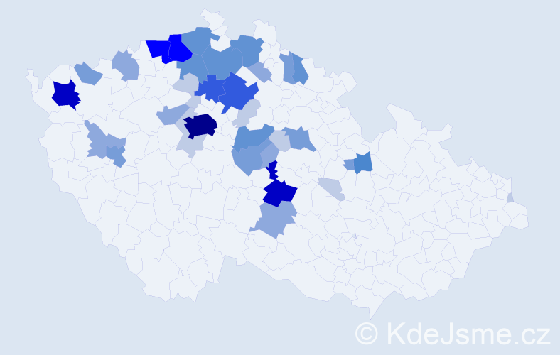 Příjmení: 'Brejšová', počet výskytů 122 v celé ČR