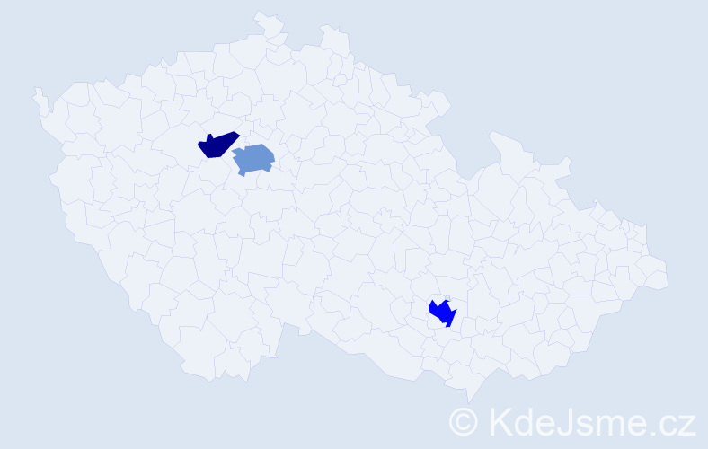 Příjmení: 'Rodin', počet výskytů 11 v celé ČR