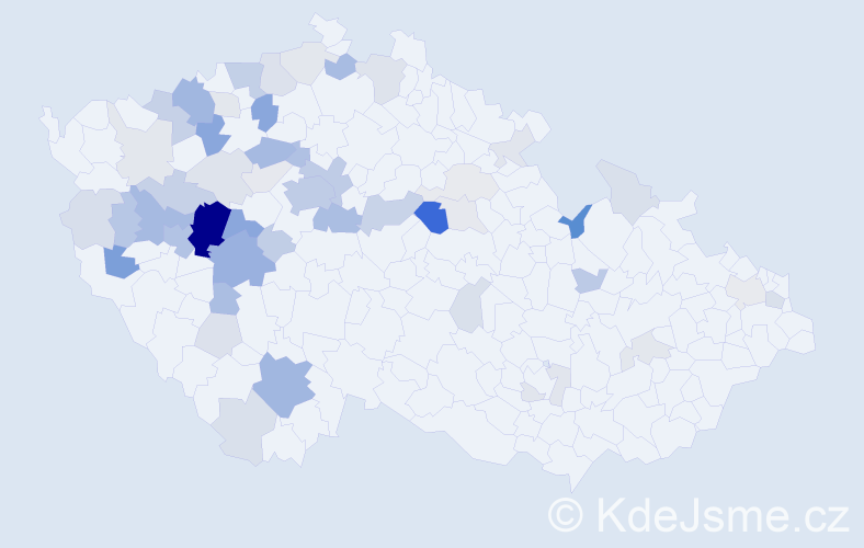 Příjmení: 'Hladová', počet výskytů 164 v celé ČR