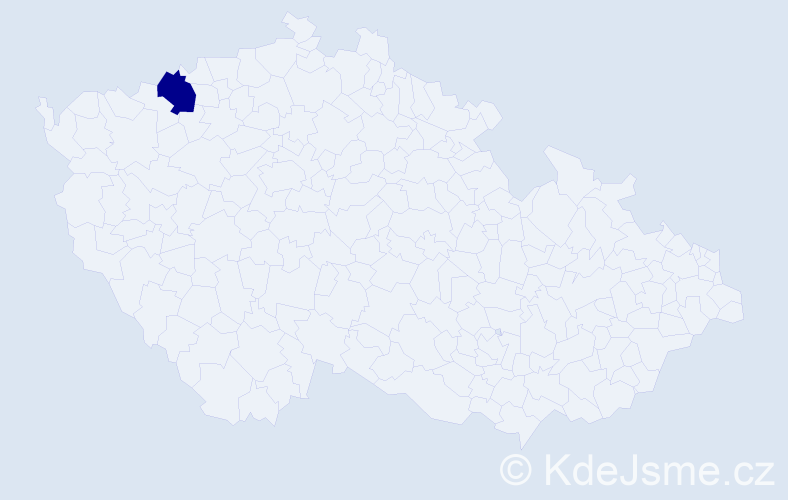 Příjmení: 'Andršpecáková', počet výskytů 1 v celé ČR