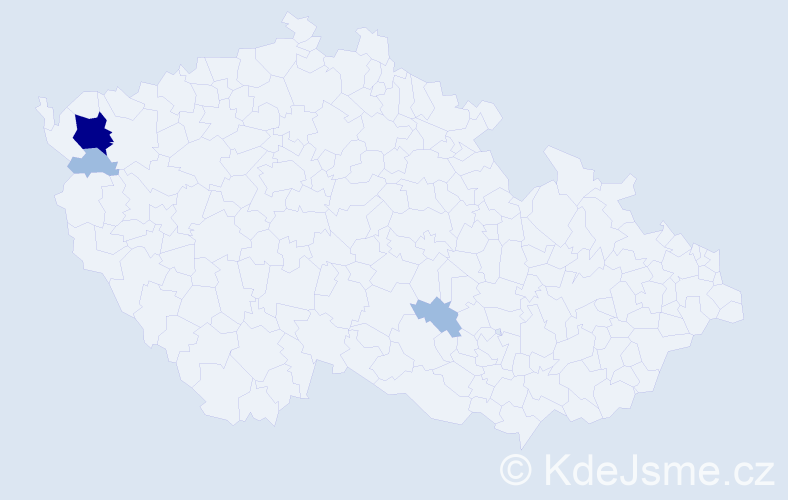 Příjmení: 'Knorek', počet výskytů 6 v celé ČR