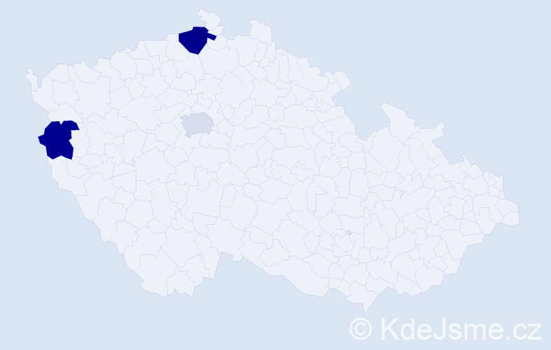 Příjmení: 'Vodžáková', počet výskytů 4 v celé ČR