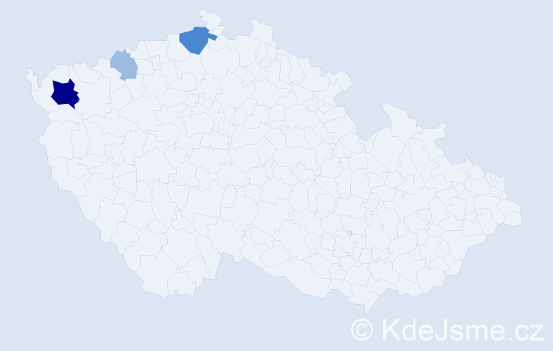 Příjmení: 'Árvová', počet výskytů 7 v celé ČR