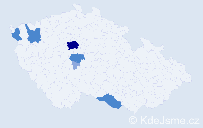 Příjmení: 'Vatechová', počet výskytů 14 v celé ČR