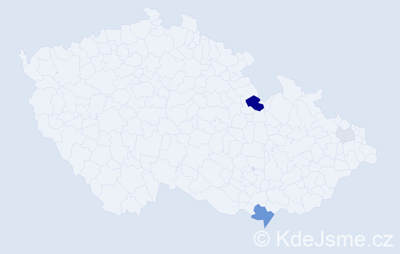 Příjmení: 'Tschőpa', počet výskytů 8 v celé ČR