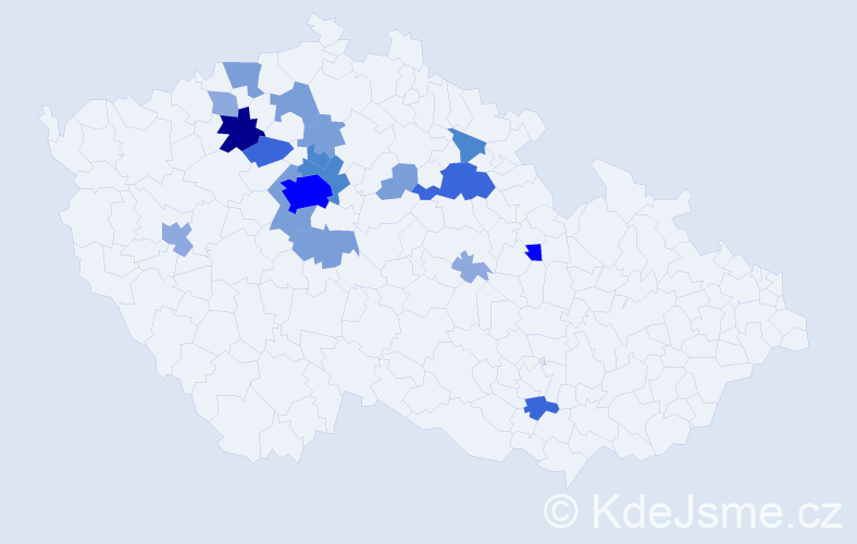 Příjmení: 'Saifrt', počet výskytů 53 v celé ČR