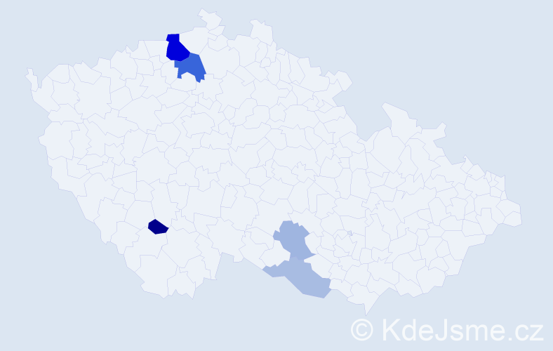 Příjmení: 'Pšuriková', počet výskytů 13 v celé ČR